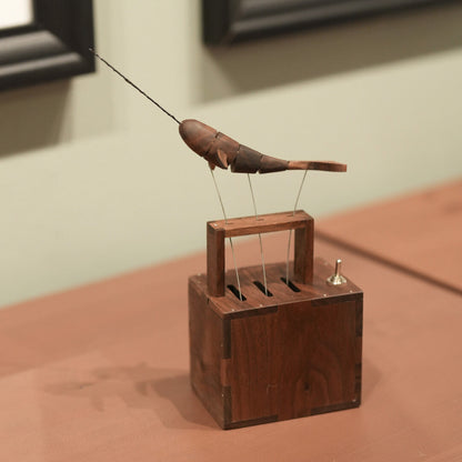Artisan Wooden Whale Narwhale Automaton